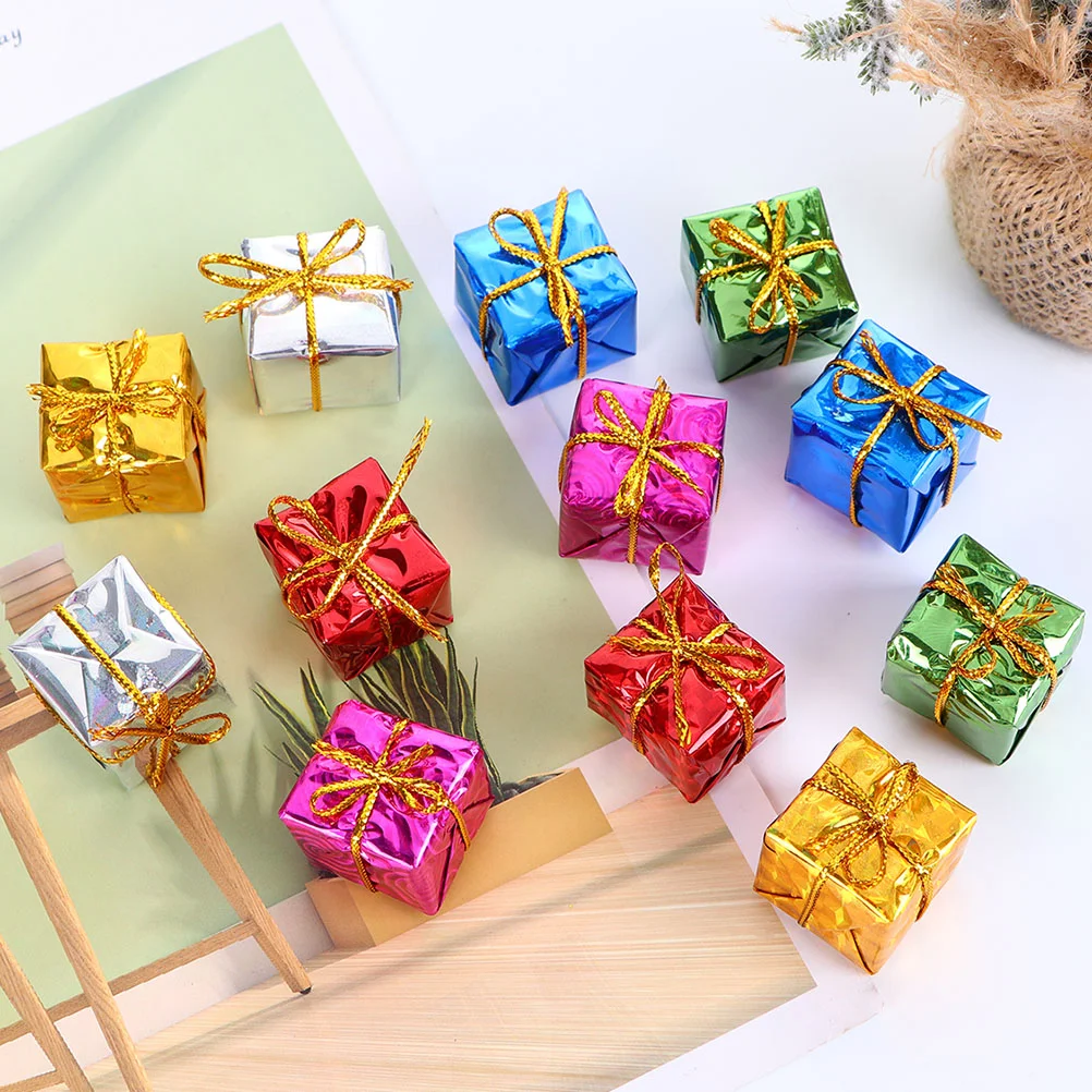 

Christmas Tree Ornaments Boxes Hanging Gift Box Decorations Decoration Mini Xmaspendant Pendants Festival Wrappedornament