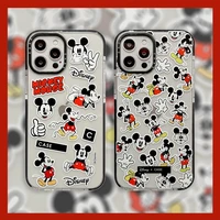 hot disney mickey fashion phone cases for iphone 13 12 11 pro max xr xs max 8 x 7 se 2020 couple anti drop soft tpu cover