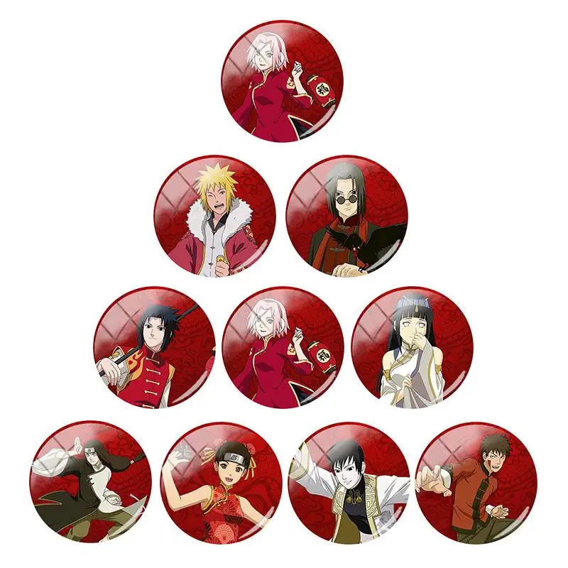 

Bandai Red Background Round Classic Characters 12/15/16/18/20/25 mm Art Pictures Flat Back Glass Beads Jewelry Findings