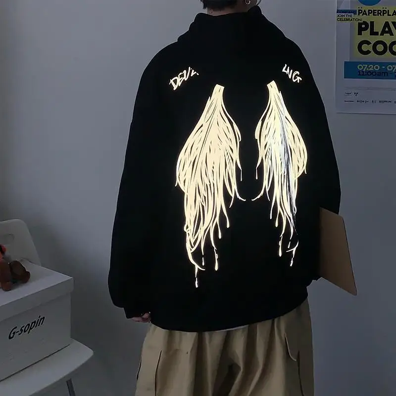 Свитер в виде крыла Мужская Толстовка свободного покроя модный бренд стиле