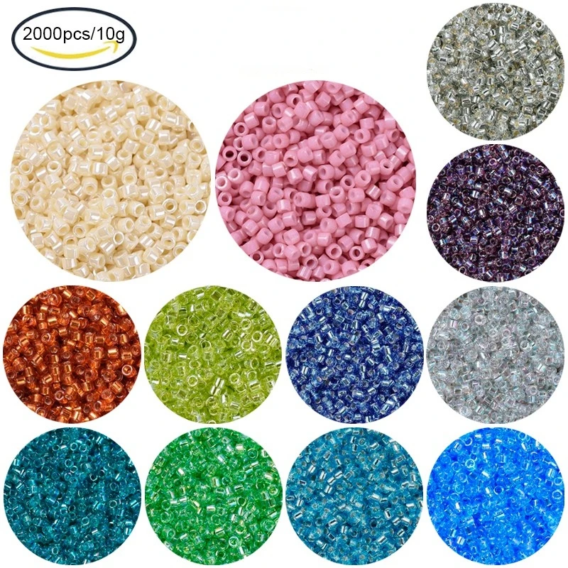 

NBEADS 2000PCS 1.3x1.6mm Ivory Ceylon Japanese Seed Beads Hole: 0.8mm For Jewelry Bracelet Earrings Making