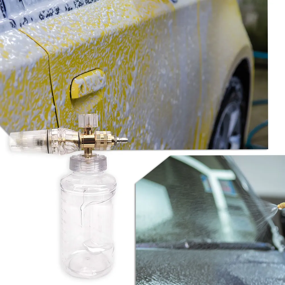 

Snow Foam Lance Washer Transparent Soap Generator High Pressure Adjustable Spray Angle Watering Cleaning Tool for Car Truck