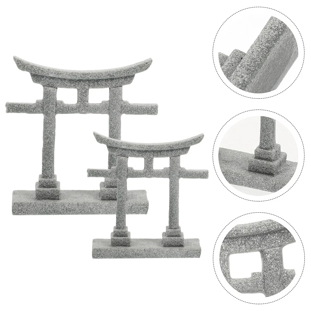 

Decor Landscape Decoration Torii Gate Micro Aquarium Garden Yard Style Zen Prop Crafts Sand Table Decors Tanksculpture Ornament