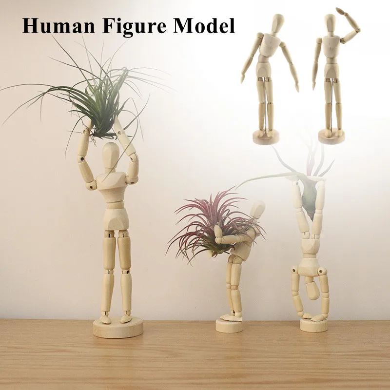 

Exquisite Wooden Handmade Home Decoration Artist Sketch Movable Limbs DIY Crafts Toys Dolls Human Figure Model Gift for Friends