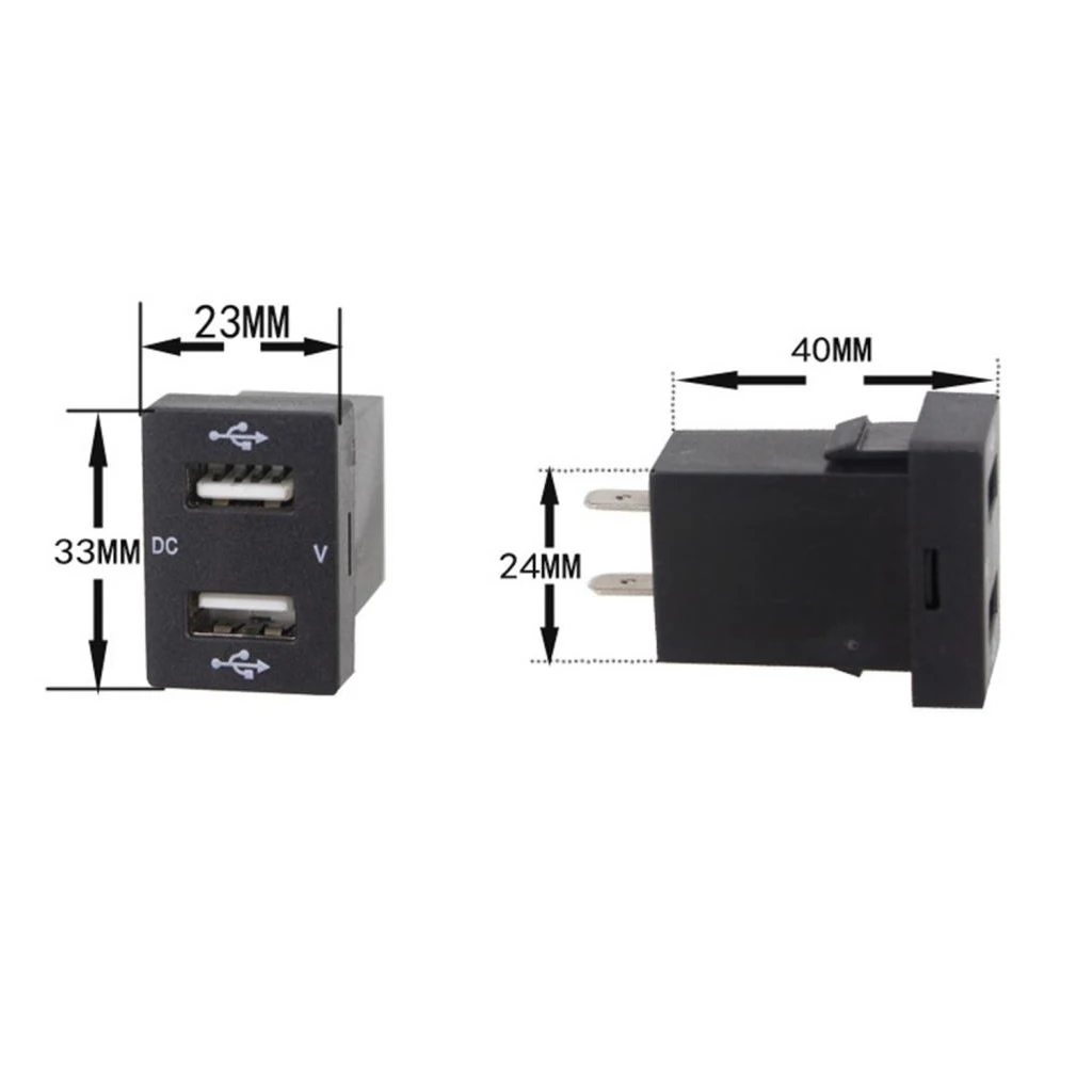 

Автомобильное зарядное устройство 5 в 1 а с двумя USB-портами и сисветодиодный светодиодным вольтметром для