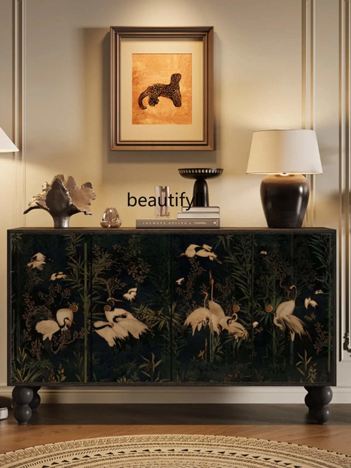 Szafka wejściowa w stylu francuskim Kredens chińskim Retro Domowy salon Przejście Sypialnia do przechowywania konika