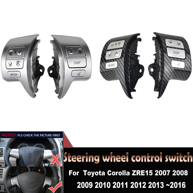 

High Quality Bluetooth Steering Wheel Audio Control Switch For Toyota Corolla ZRE15 2007 2008 2009 2010 2011 2012 2013 ~2016