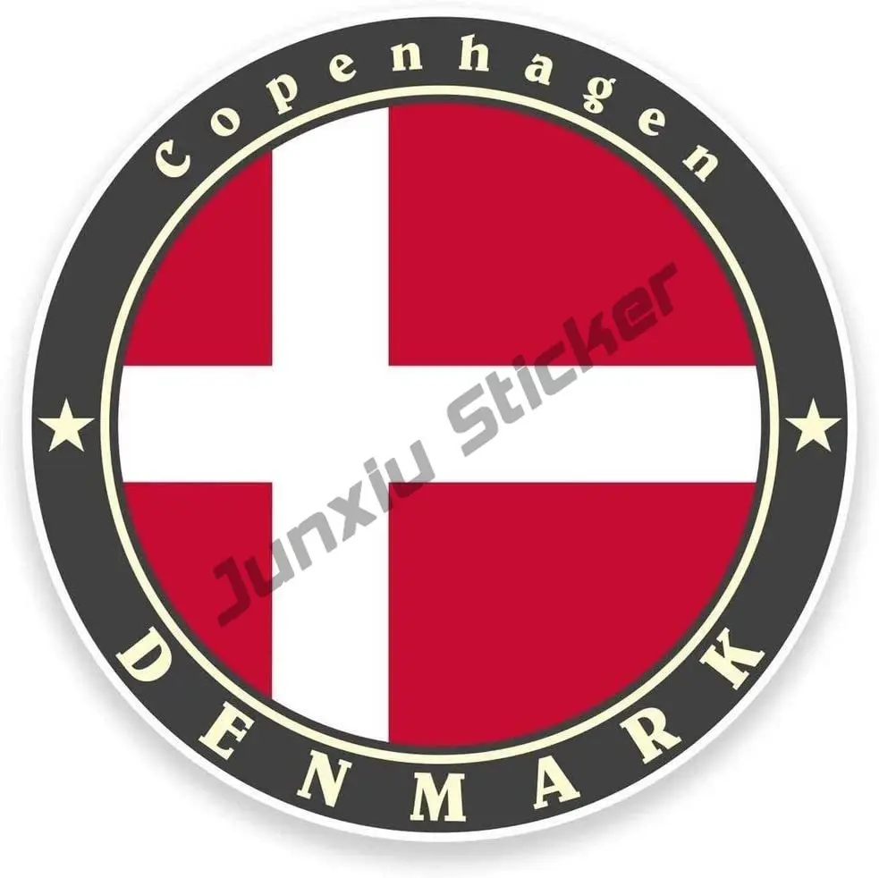 Креативная наклейка Дания карта флага Дании с гербом высококачественные