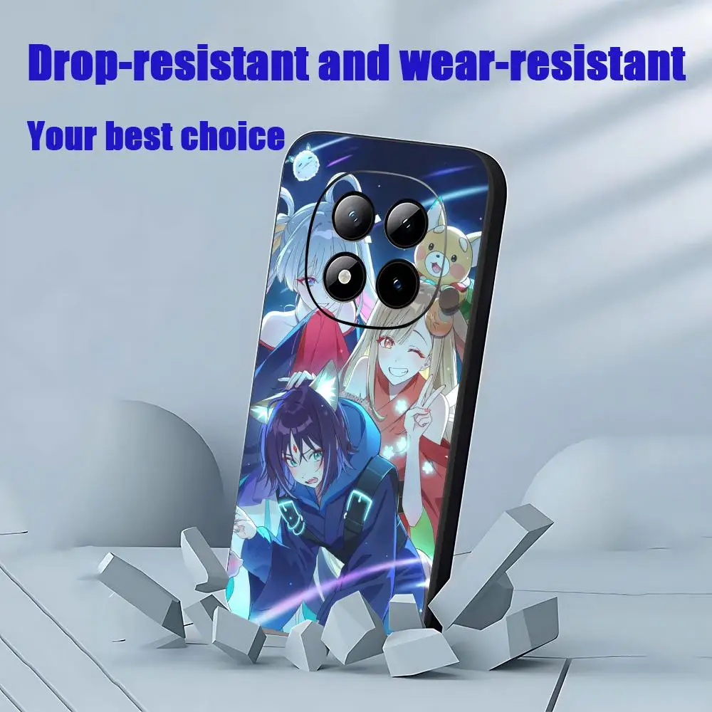 Фото Милый аниме-чехол с Кагуей для Xiaomi Redmi Note 17 15 14 13 12 11 Pro Plus S 5G 14C A3, мягкий черный чехол для телефона №2
