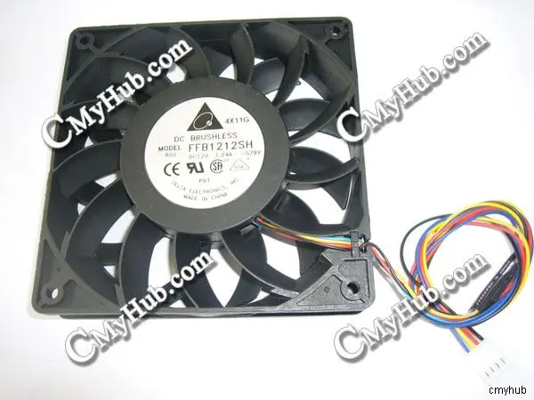 Квадратный вентилятор для сервера Delta Electronics FFB1212SH -S79V 120x120x25 мм S79V