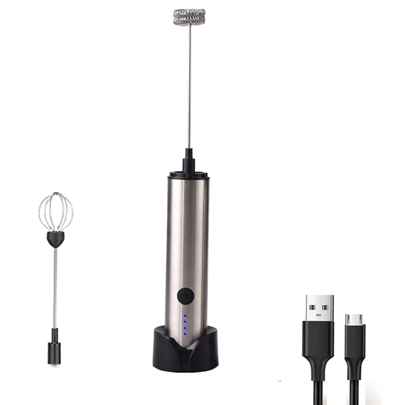 

Portable Rechargeable Electric Milk Frother Foam Maker Handheld Foamer High Speeds Drink Mixer Frothing Wand For Coffee