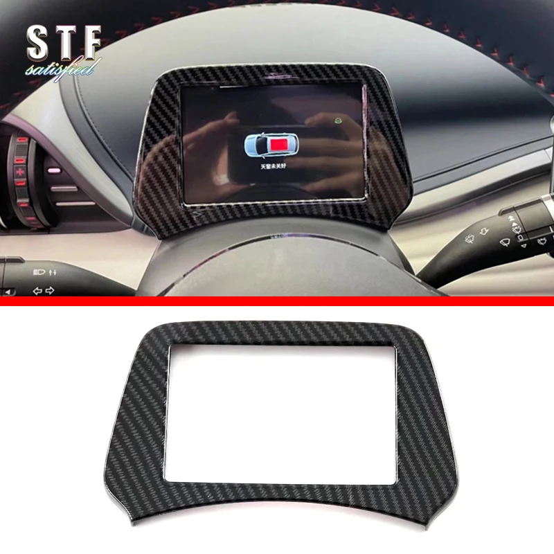 

Carbon Fiber Style Interior Instrument Panel Around Trim For BYD ATTO 3 Yuan Plus 2022 2023 Car Accessories Stickers W4