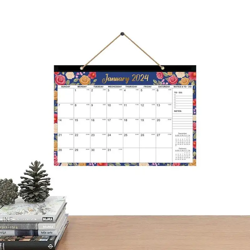 

Календарь 2024, планировщик, календарь на 18 месяцев, календарь, планировщик с ежемесячными страницами 17x12 дюймов, настольный календарь