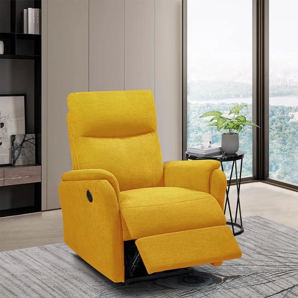 

Диван тканевый, 1 диван, электрическая мощность, USB, эргономичный стул для маленькой комнаты, 35,4 дюйма, D X 30 дюймов, Ш X 39,8 дюйма, желтые сидения для ожидания
