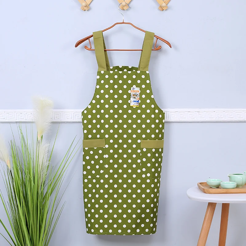 Fresh Striped Polka Dot Japanese Style Cotton Fabric Apron Kitchen Home Workwear Half Vest |