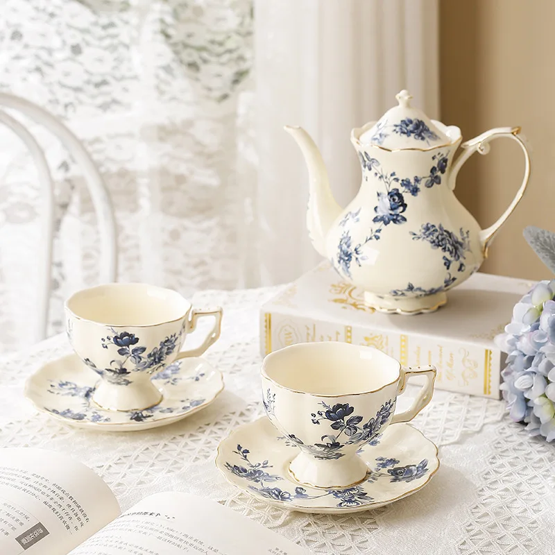 

Чашка и тарелка для французского винтажного ресторана послеобеденного чая чашка кофейная чашка Британский бытовой Дворцовый стиль керамическая чашка и набор кастрюль