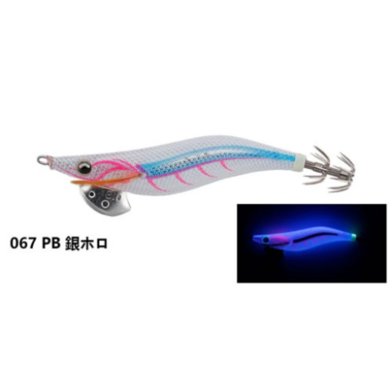 Japan YAMASHITA wood shrimp EGI-OH LIVE UV light reflective squid hook cuttlefish cuttlefish fake bait hook images - 6