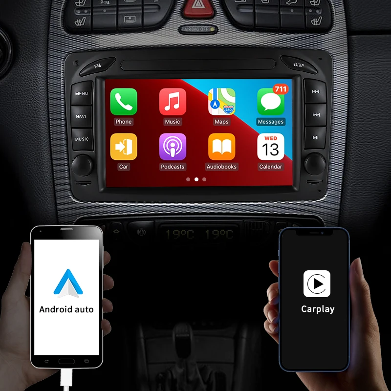 Заводская цена 2Din Android Bluetooth динамик GPS навигация Carplay автомобильный видеоплеер