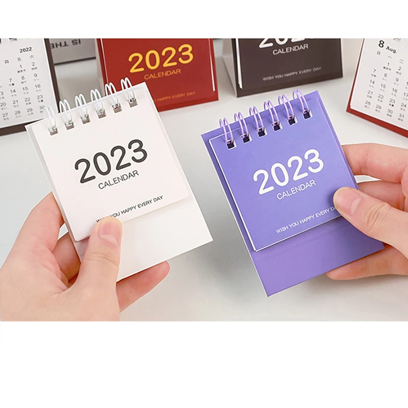 

2023 Cute Creative Mini Desk Calendar Decoration Stationery School Supplies Kawaii Desk Calendars Office Supplies