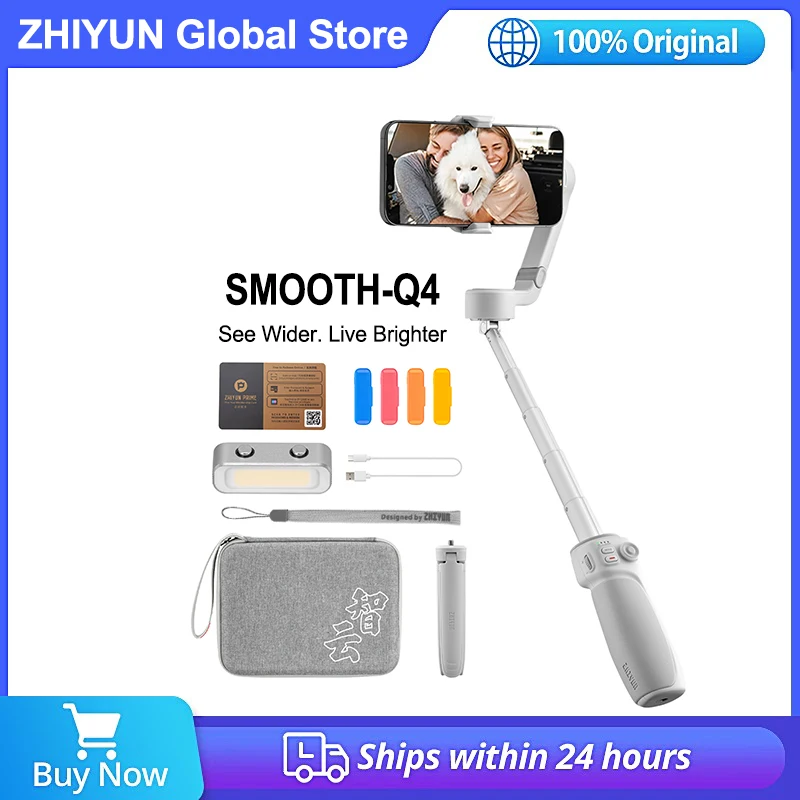 Купи Zhiyun Smooth Q4 3-Axis Smartphone Gimbal Stabilizer for cell phone iPhone 14 13 12 PRO Samsung Galaxy S8 Xiaomi Huawei OnePlus за 6,426 рублей в магазине AliExpress