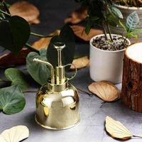 retro brass watering pot steel water bottle flower bonsai succulent shower sprinkling plants garden tool spray can a6w6