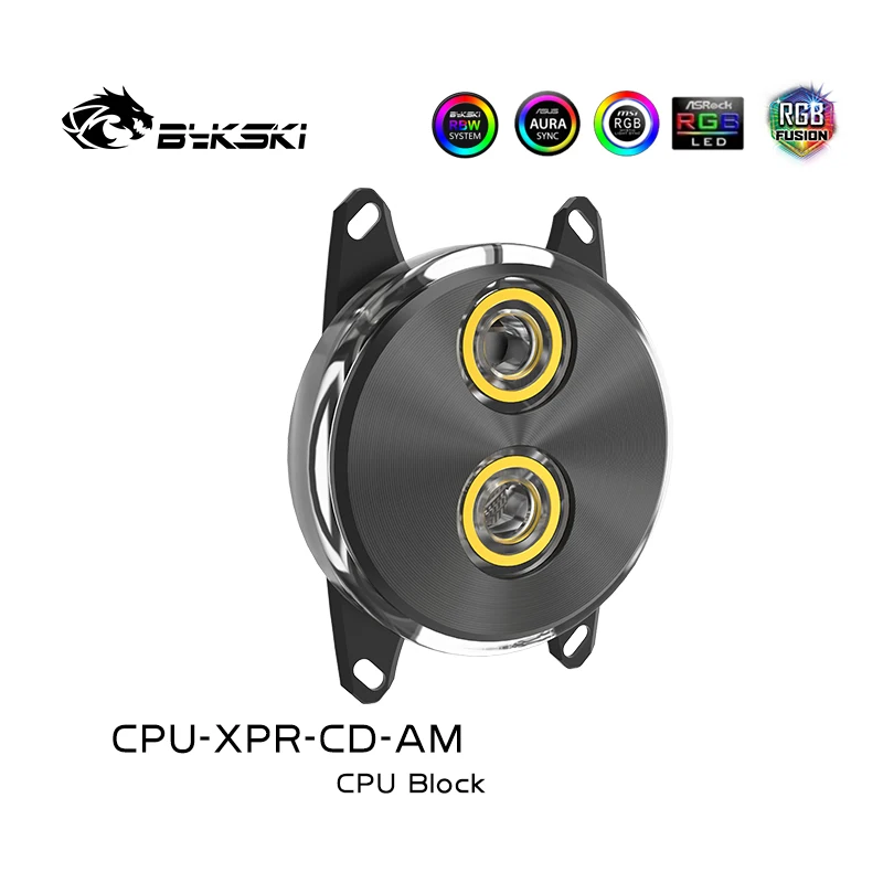 

Bykski CPU-XPR-CD-AM CPU Water Block For Ryzen3/5/7/ThreadRipper RGB/RBW Lighting CD Pattern System Micro waterway ,CPU Cooler