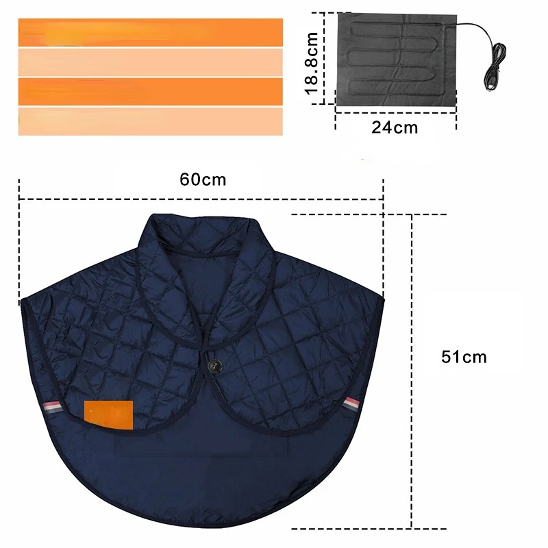 Cold-proof Vest Parkas Electric Heating Mantle Electric Neck and Shoulder Heater Electric Pad Winter Shawl Can Be Cleaned