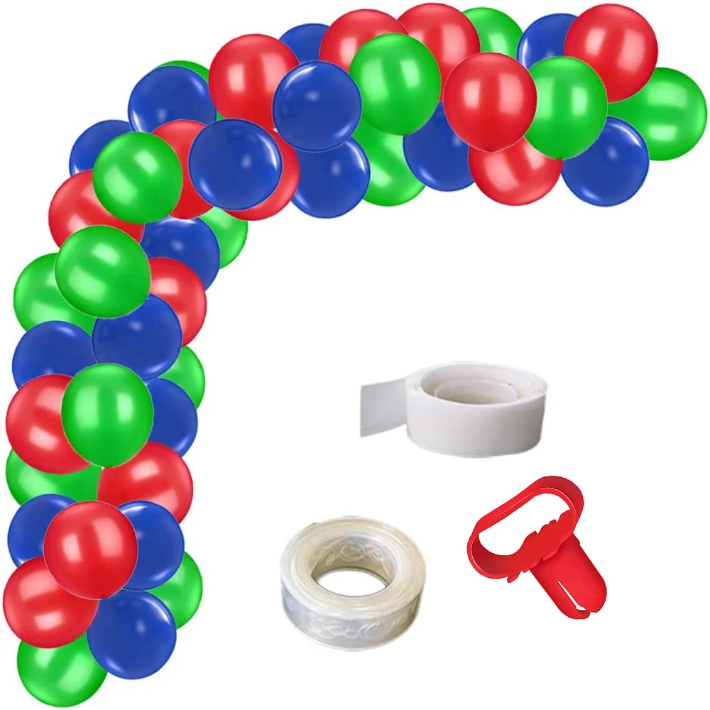 Ассорти Цветов (синий Зеленый Красный) Арочный Набор Воздушных Шаров Для