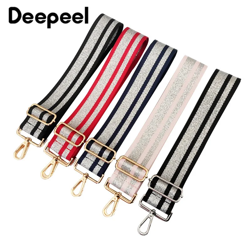 

Новые женские сумки Deepeel шириной 5 см, ремешок с серебряной линией 75 ~ 135 см, регулируемый через плечо, сменные длинные ремешки, аксессуары для сумок