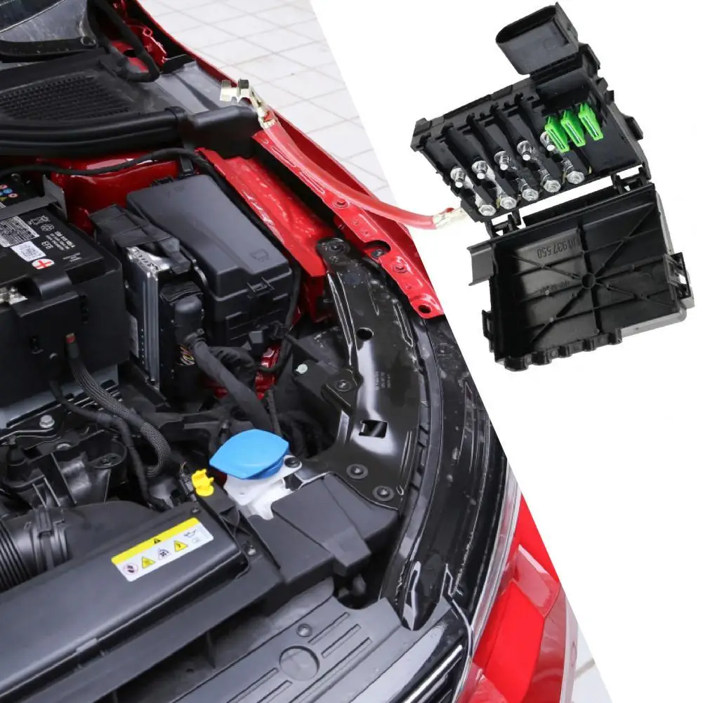 Fuse Holder Fuse Box Moisture-proof ABS Battery Terminal 1J0937550A for VW Bora Golf Beetle