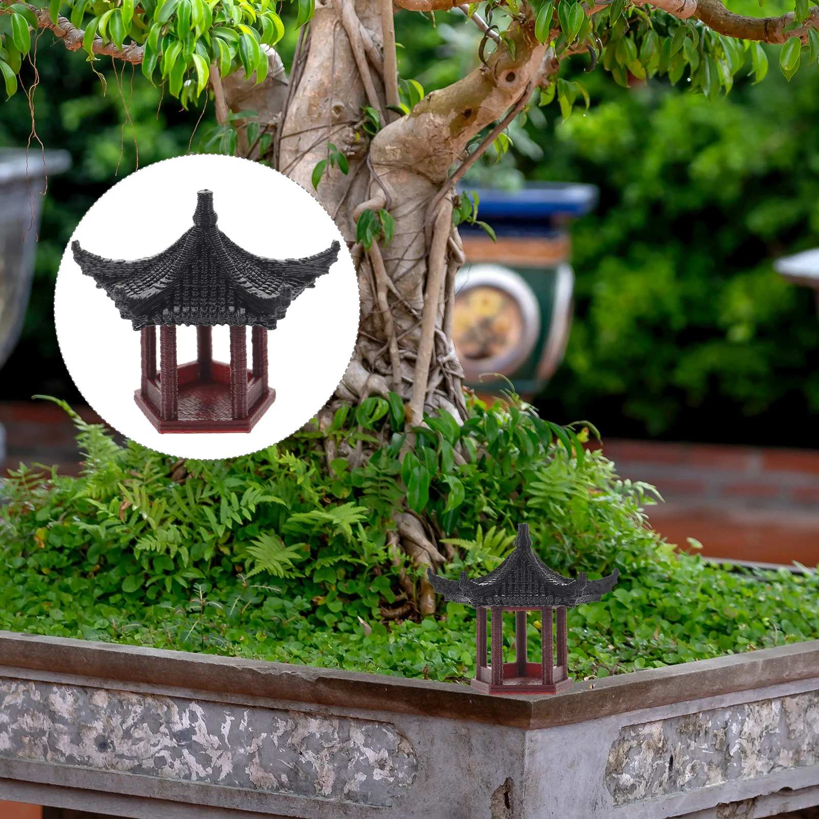 Модель павильона декоративная статуэтка статуи для аквариума японские фонари