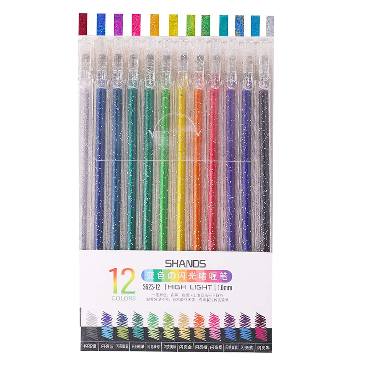 

Цветная ручка с блестками, гелевые ручки для взрослых, книжка-раскраска, гелевые ручки с блестками для детей, цветная гелевая ручка с блестками (12 цветов)