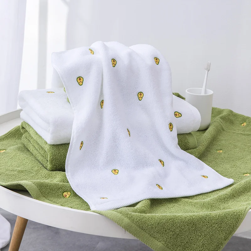 

75x35cm avocado style towel cotton face wash household cotton soft absorbent microfiber towel