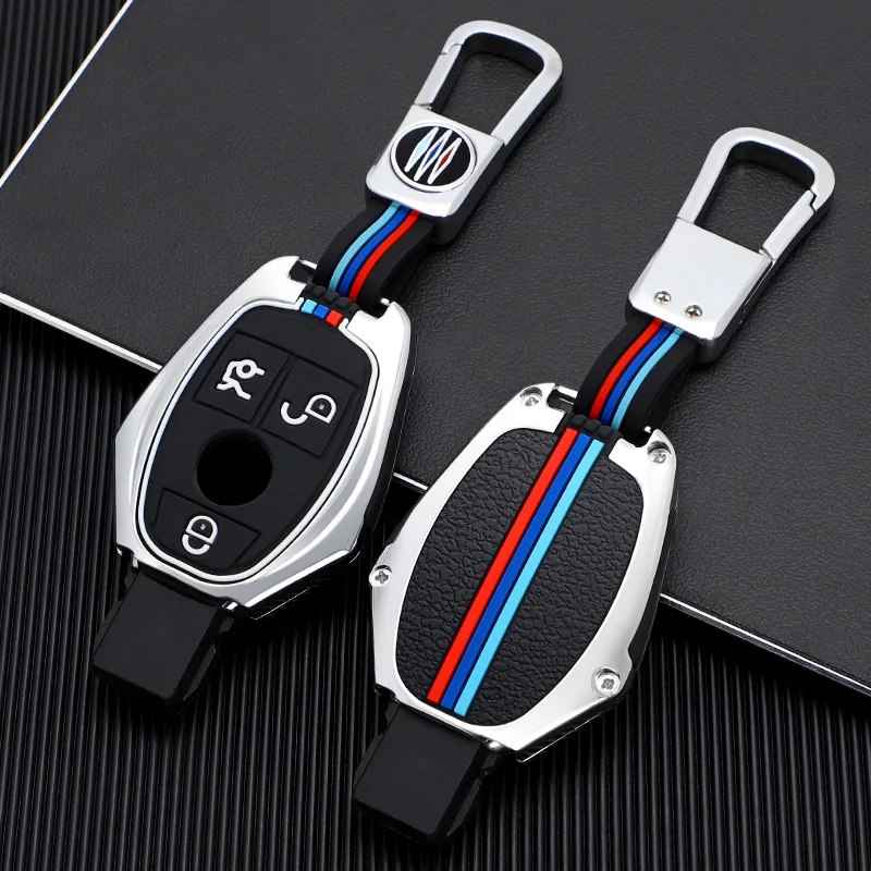 

Zinc Alloy Car Key Case Cover Key Bag For Mercedes Benz A B C S Class AMG GLA CLA GLC W176 W221 W204 W205 Holder Shell Keychain