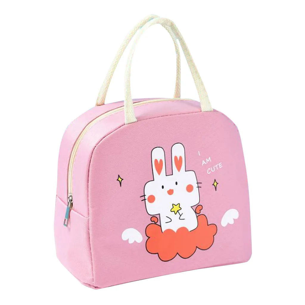 Cartoon Insulated Lunch Bag For Women Men Kids  Cooler Tote Food Lunch Box