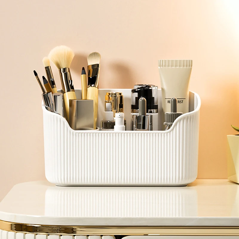 

Makeup Organizers Toiletries Storage Box Desktop Organzier Sundries Container Bathroom Closet Storge Home Accessories