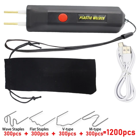 100 Вт, комплект для сварки пластика, DIY горячий степлер, USB перезаряжаемый пластиковый сварочный пистолет для большинства ремонтов пластиковых бамперов