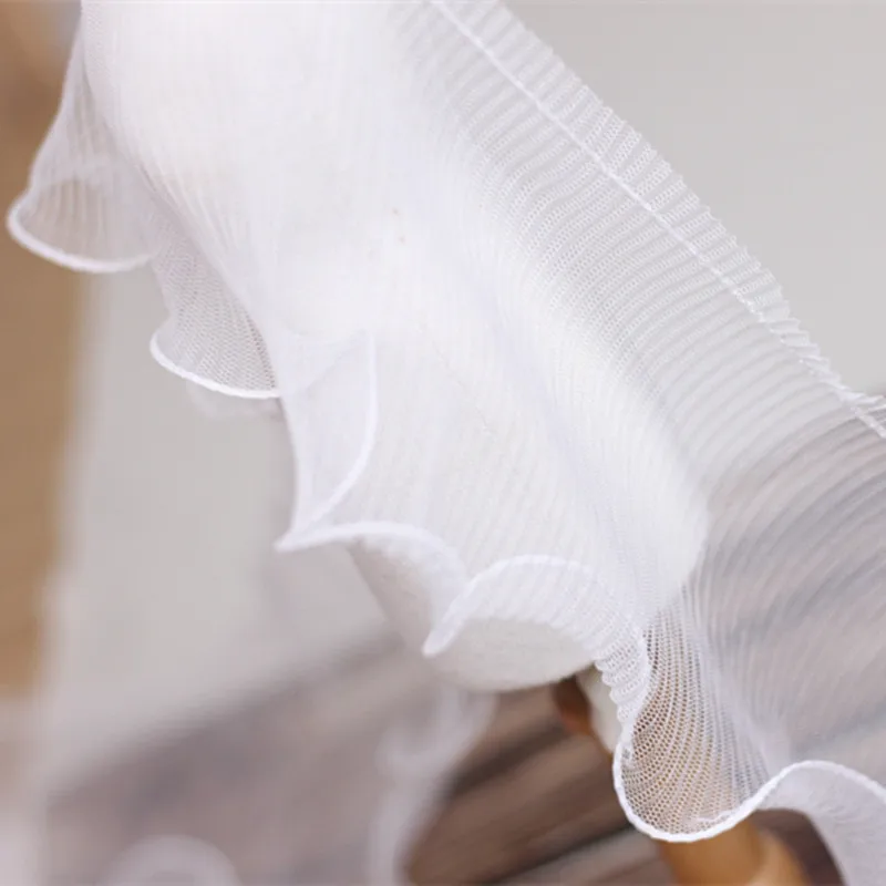 1 м плиссированная волнистая пряжа материалы кружевная ткань воротник швейная