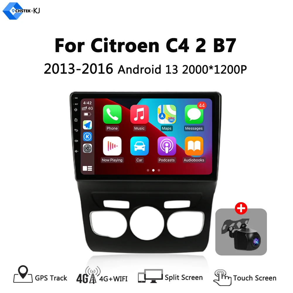 

Android 13 Car Radio for Citroen C4 2 B7 2013 2014 2015 2016 Multimedia Player 2Din Carplay Stereo GPS DVD Head Unit