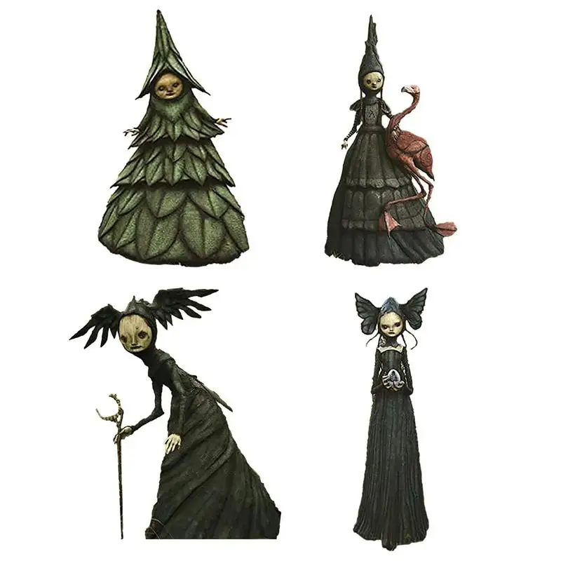 

Waterproof Resin Witch Desktop Figurines Horror Home For Living Room Bedroom Portable Weird Sculpture For Birthday Gift