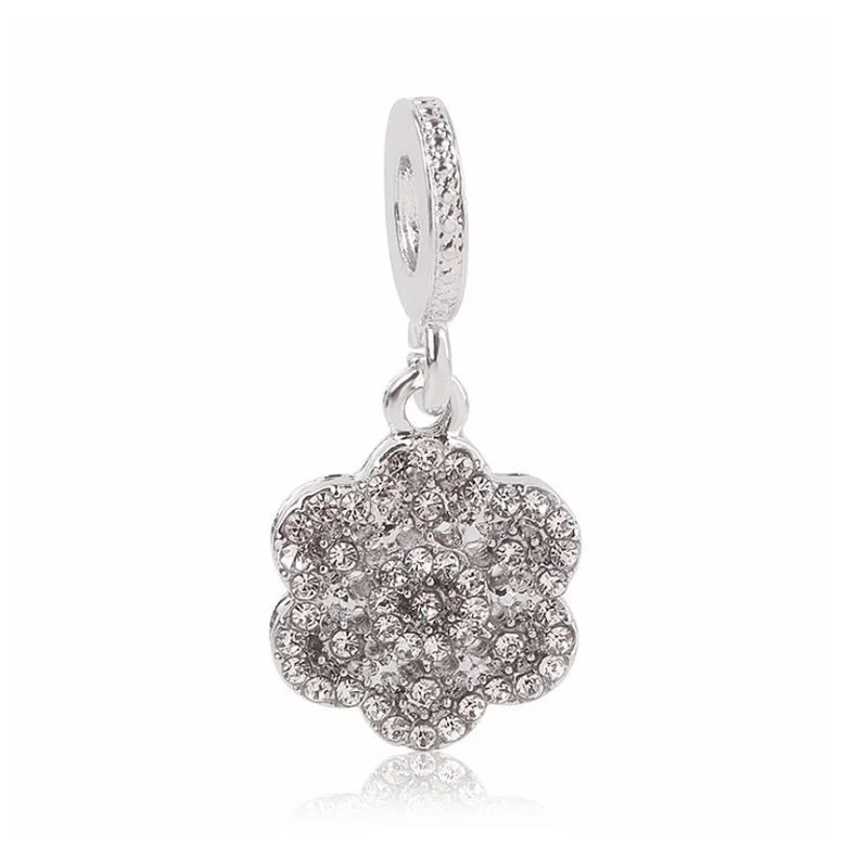 Boosbiy 2 шт. 45 стилей Хрустальные бусины с цветами и сердечками Подвески для женщин