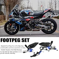 s1000rr motorcycle pedal kit for bmw s 1000rr m1000rr 2019 2022 rear carbon fiber cnc aluminum alloy adjustable pedal kit