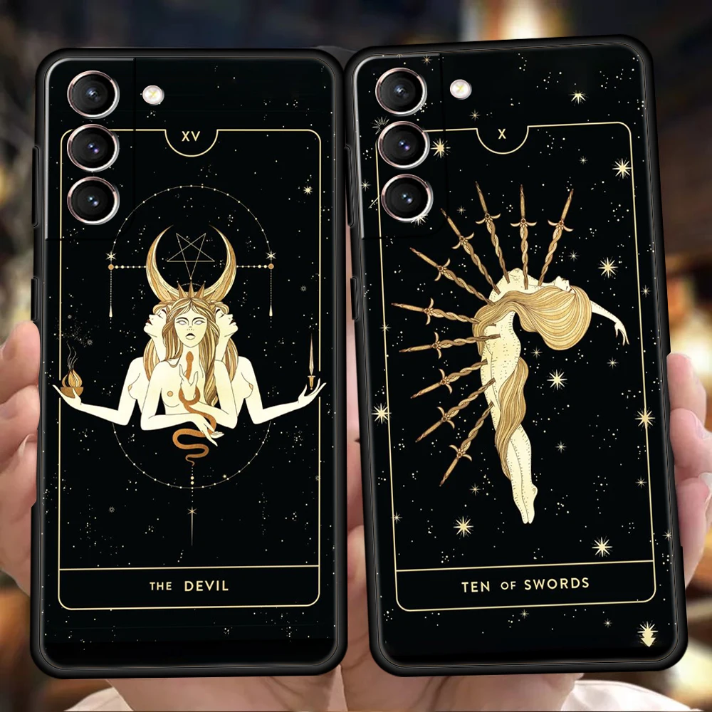 

Witches Moon Tarot Mystery Totem Case for Samsung Galaxy S23 S22 S20 S21 FE Ultra S10 S10E S9 M22 M32 Plus S7 EDGE Phone Cover