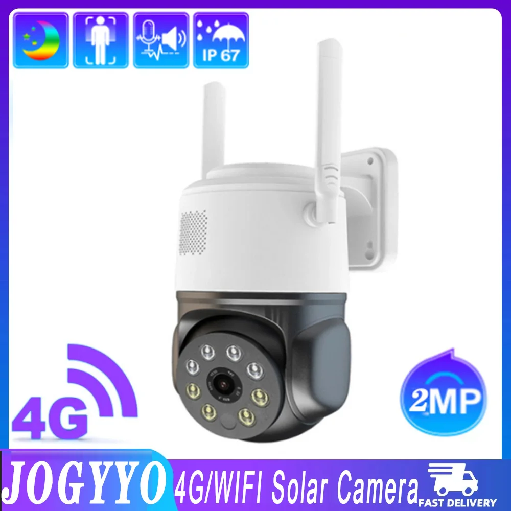 

2MP 4G Sim Solar Dome Camera WIFI Pir Detect Human Outdoor Ptz Surveilance Kamera CCTV Full Color Night Vision Waterproof ip cam