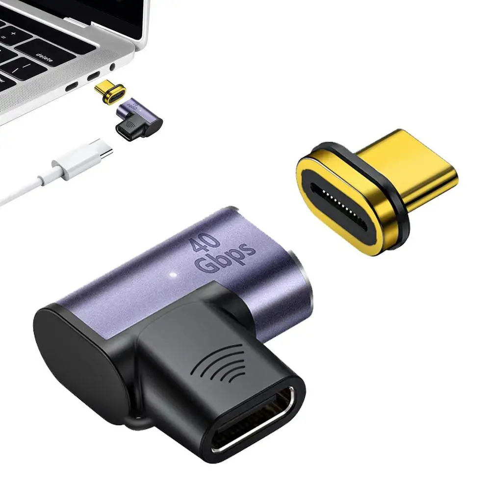 

Локоть PD100W Магнитный адаптер 24 контакта 40 Гбит/с Type-c адаптер для быстрой зарядки для планшетов