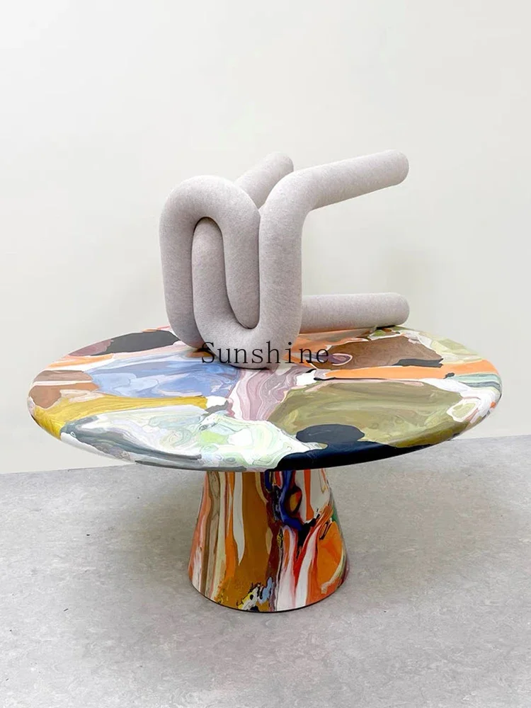 Ручная роспись печи картина маслом креативный обеденный стол с граффити