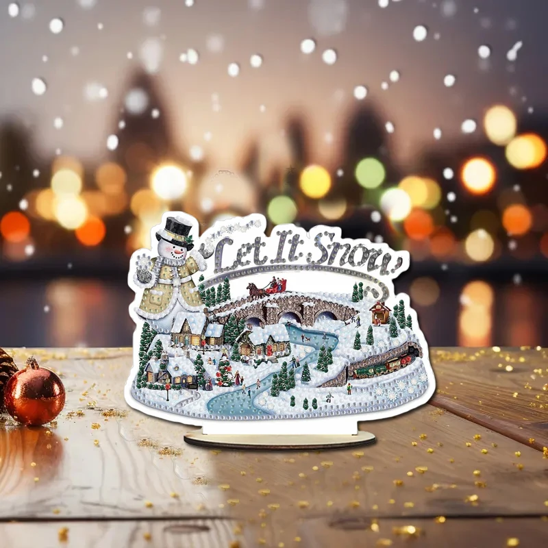 DIY 5D алмазное Искусство Рождественская Снежная сцена набор для украшения