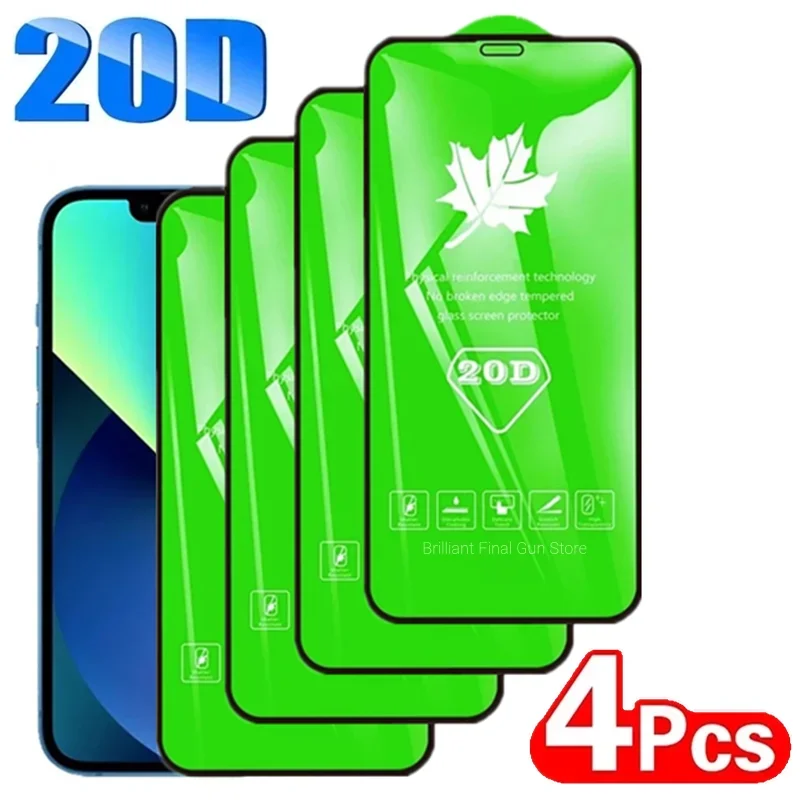 

NEW 20D Tempered Glass For iPhone 13 11 12 14 Pro Max 7 8 Plus Full Cover Screen Protector For iPhone 12 Mini 13 PRO X XR XS MAX