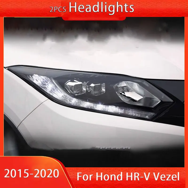 Автомобильная фара для Honda HR-V светодиодный передние фары 2015-2020 HRV Vezel DRL сигнал