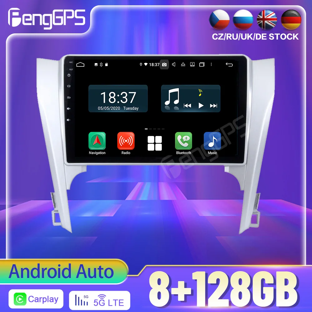 

128G Android Auto PX6 For Toyota Camry 2012 2013 2015 Car DVD GPS Navigation Auto Radio Stereo Multifunction CarPlay HeadUnit